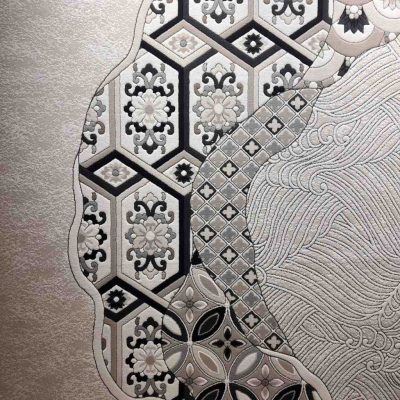 Art Plus Turkish Embossed Rug AA114B black Size 200*300