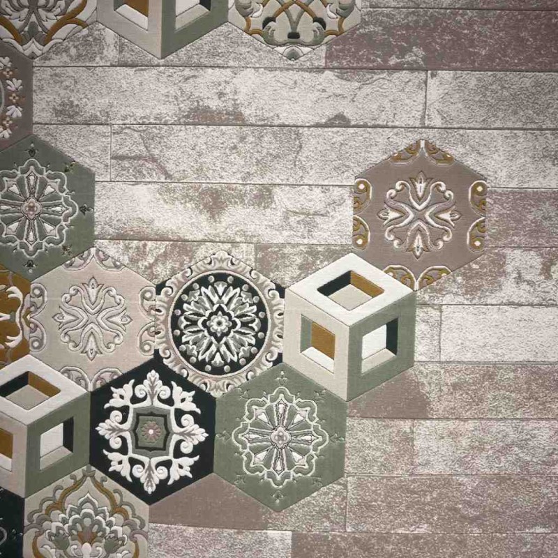 Art Plus Turkish Embossed Rug AA057B beige mix Size 250*350