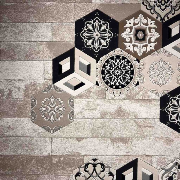 Art Plus Turkish Embossed Rug AA057B black Size 250*350