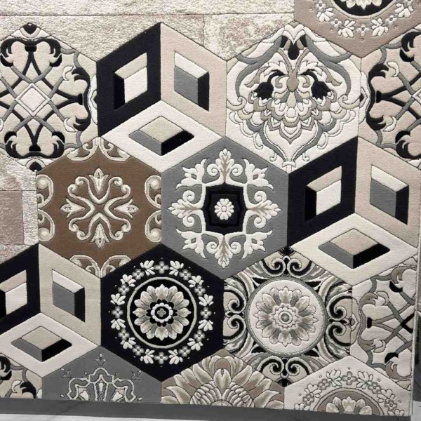 Art Plus Turkish Embossed Rug AA057B black Size 250*350