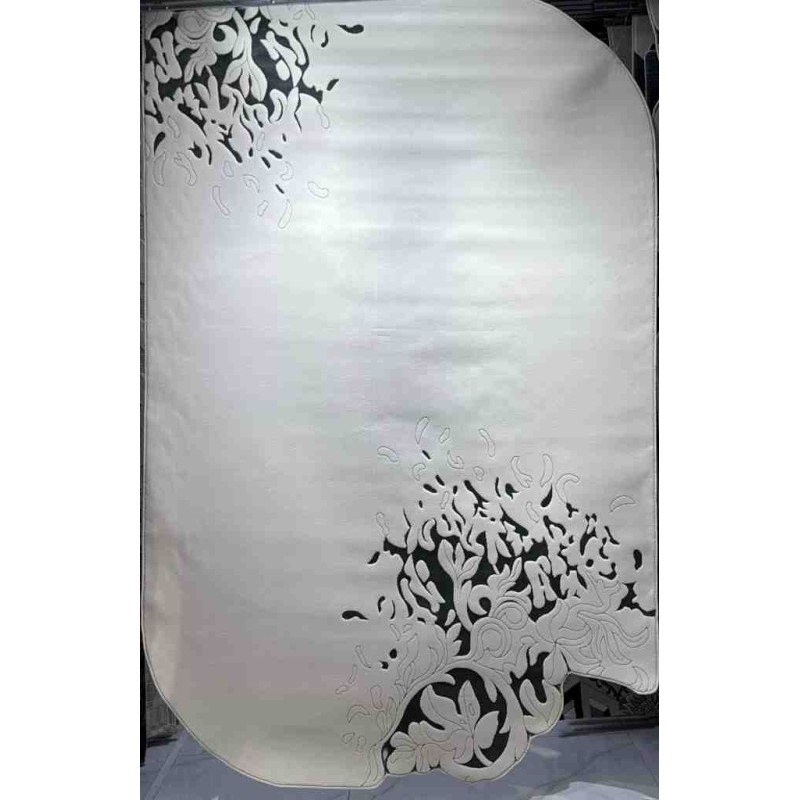 Turkish embossed rug Art N0361B gray size 120*170