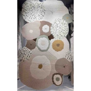Turkish embossed rug Art N0365A beige size 300*400