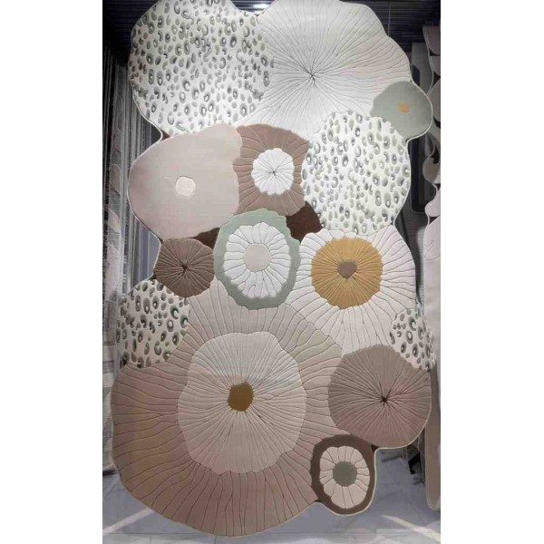 Turkish embossed rug Art N0365A beige size 300*400