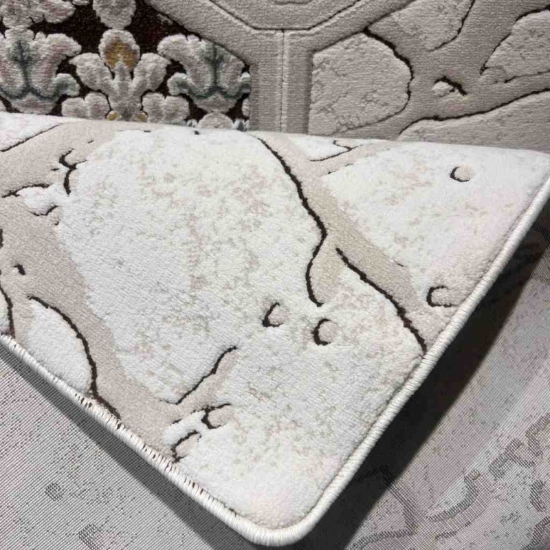 Turkish embossed rug Art N0374A beige size 250*350