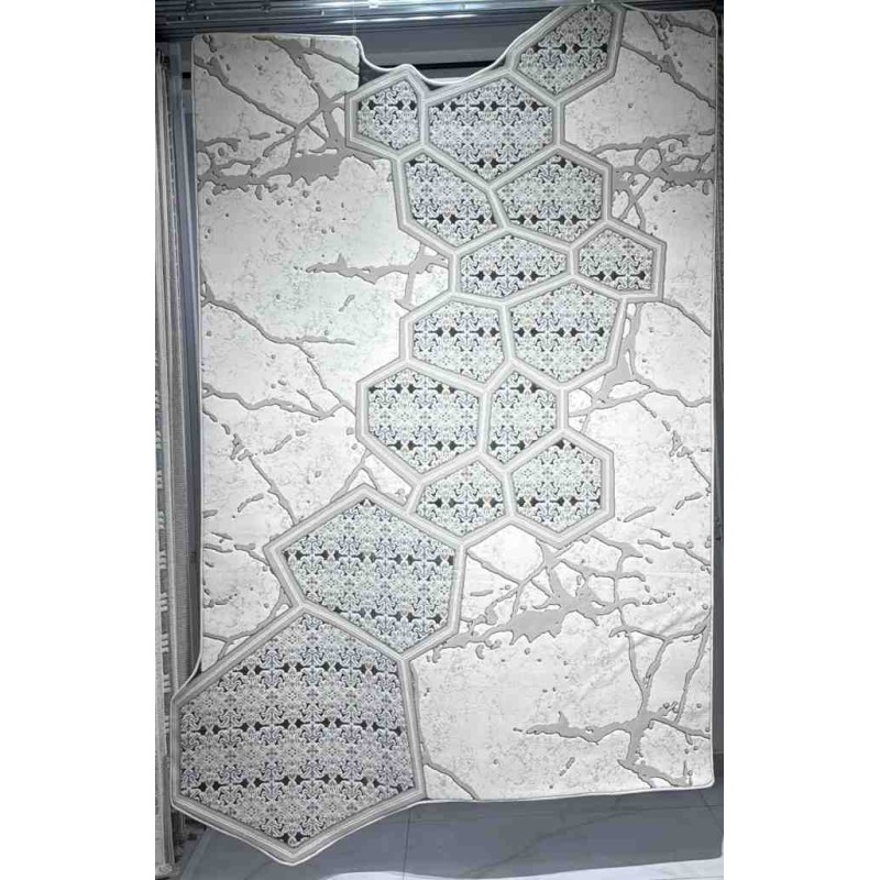 Turkish embossed rug Art N0374A beige size 250*350