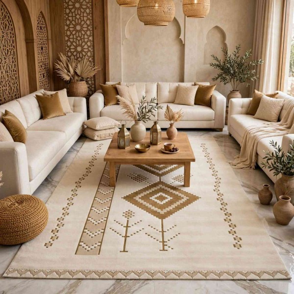 سجاد الهبه نقش نجدي تركي اصالة G0912A ذهبي مقاس 150*220