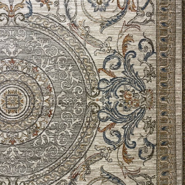 سجاد بوهيمي تركي مراكش OM24KC سماوي ابيض مقاس 200*300