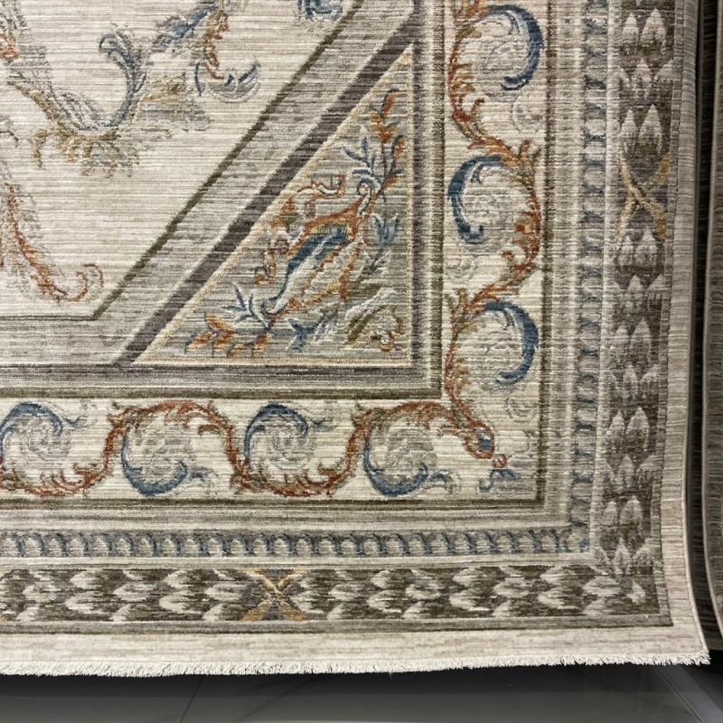 Turkish Bohemian Rug Athena 40965A cream Size 80*150