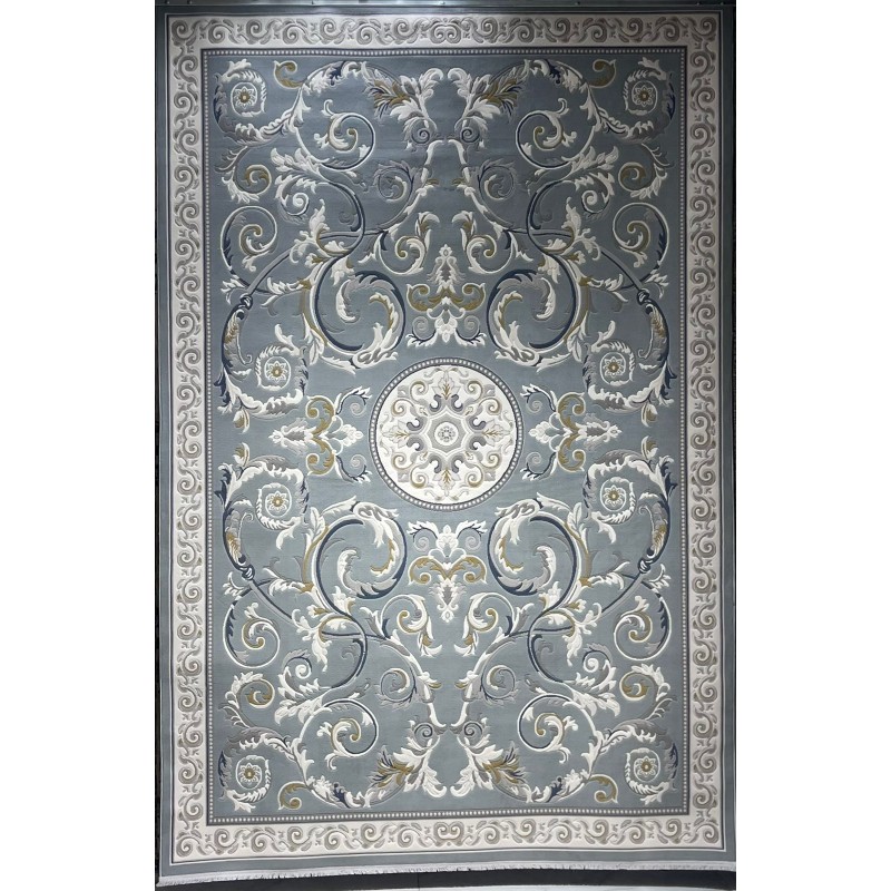 سجاد تركي نقش فرنسي بارون 41162A سماوي مقاس 100*200