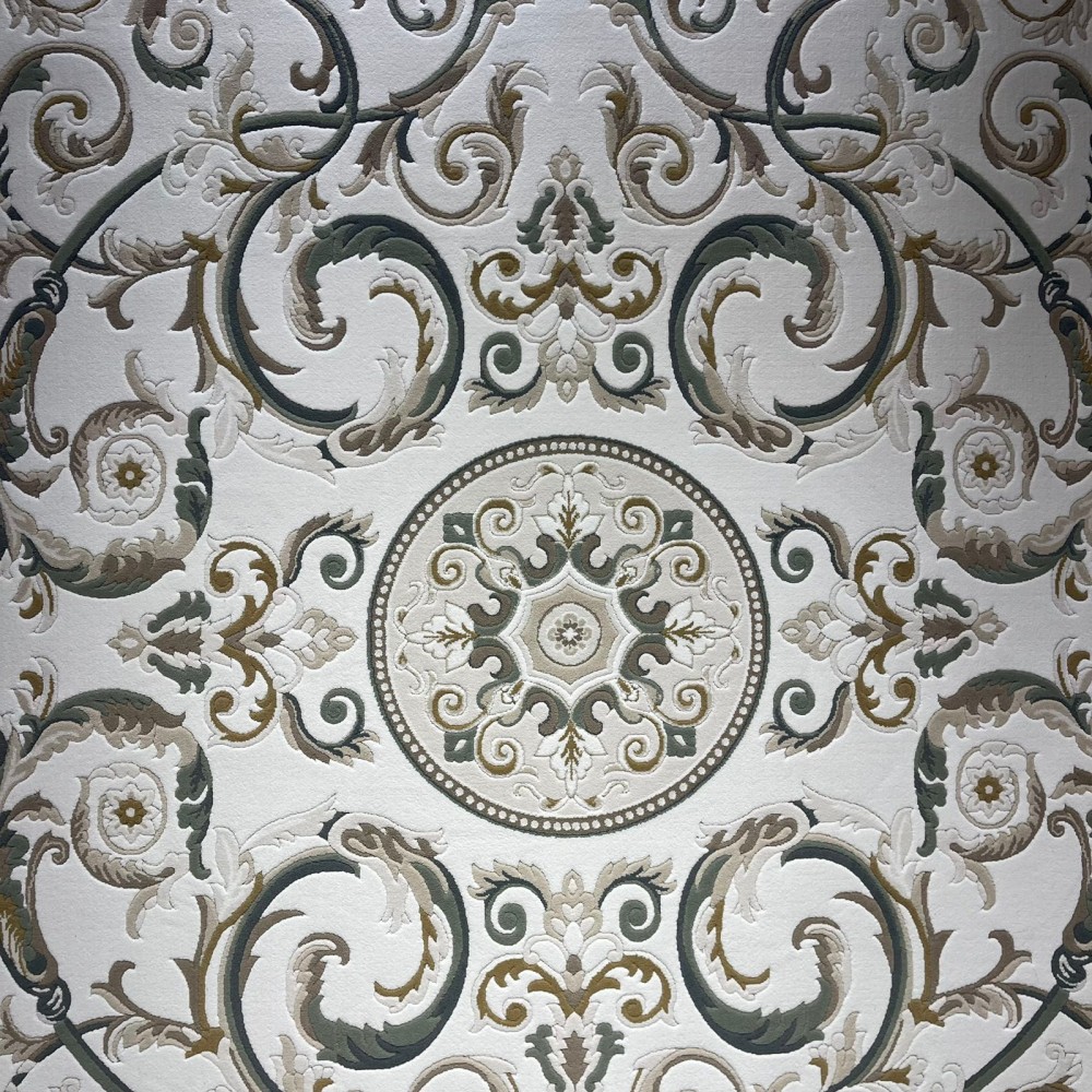 سجاد تركي نقش فرنسي بارون 41162A كريم بترولي مقاس 400*500