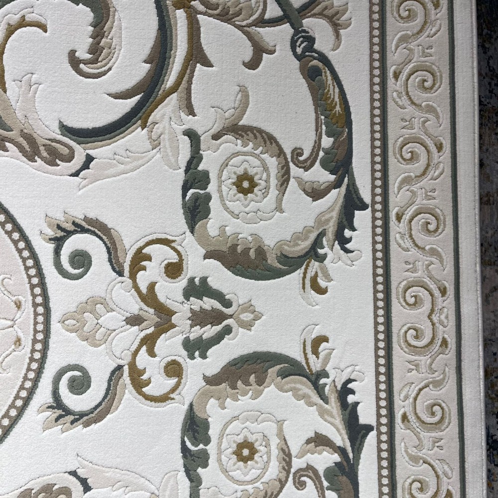 سجاد تركي نقش فرنسي بارون 41162A كريم بترولي مقاس 400*500