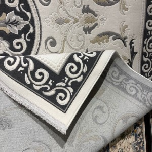 Turkish rugs baron 41162A cream black size 80*150