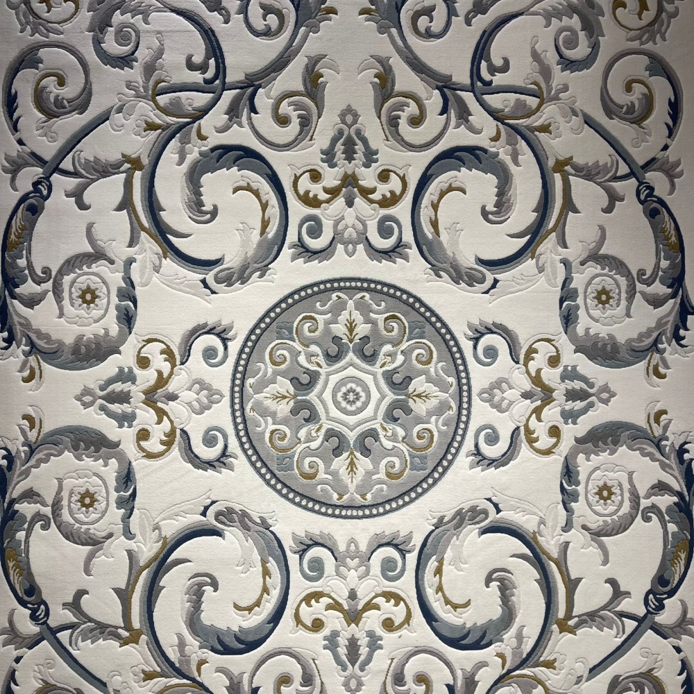 سجاد تركي نقش فرنسي بارون 41162A كريم سماوي مقاس 400*500