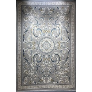 سجاد تركي نقش فرنسي بارون 41162A رصاصي سماوي مقاس 100*300