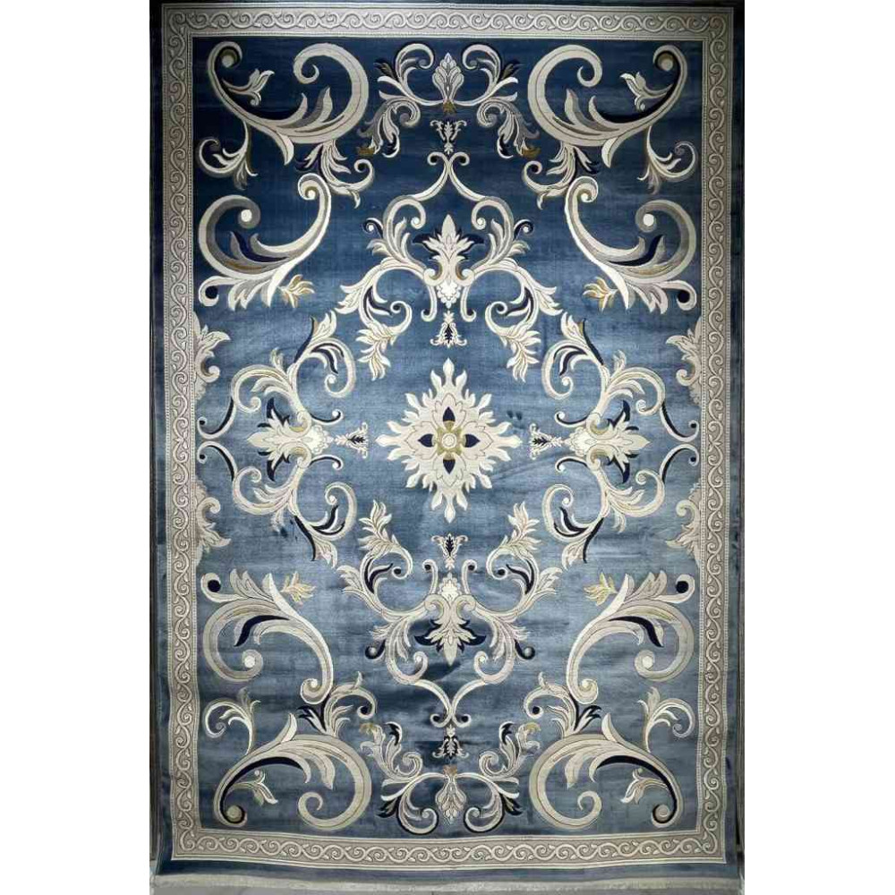 سجاد تركي نقش فرنسي بارون 60641A سماوي مقاس 80*150