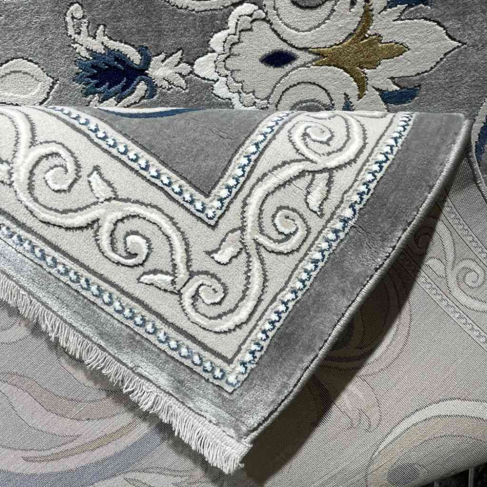 سجاد تركي نقش فرنسي بارون 60641A رصاصي مقاس 80*150