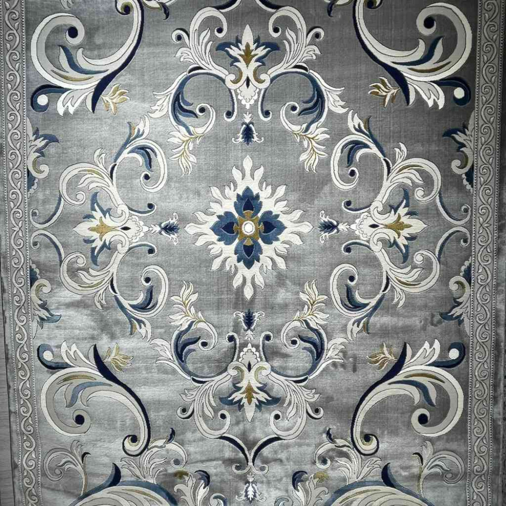 سجاد تركي نقش فرنسي بارون 60641A رصاصي مقاس 80*150