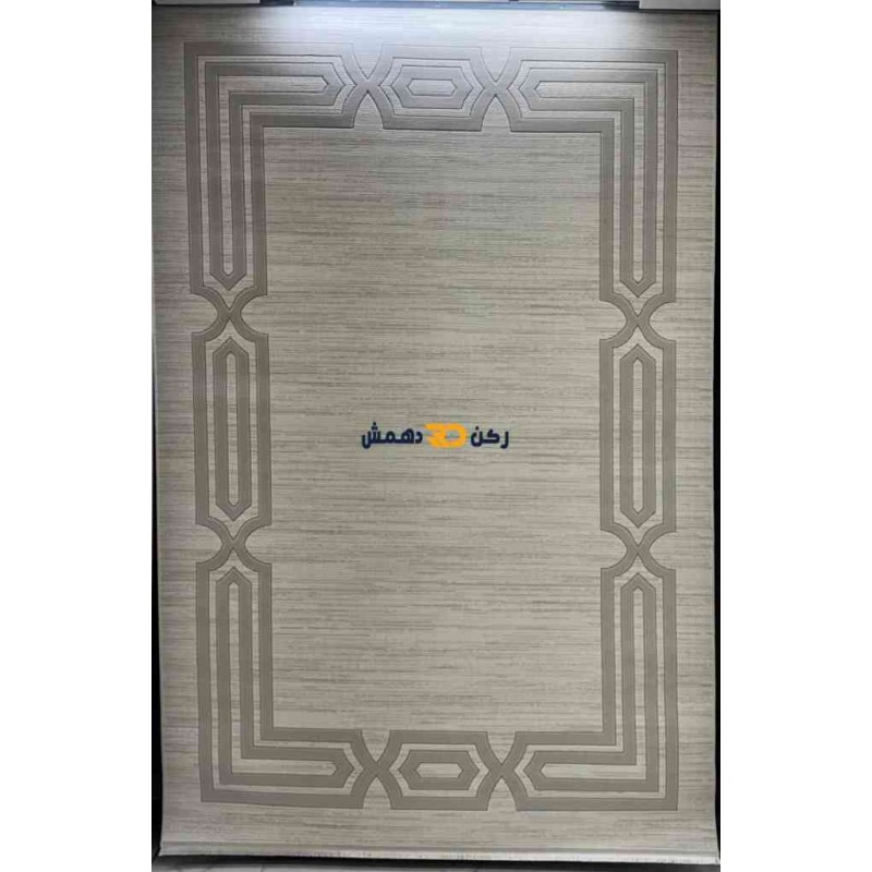 Turkish rug with a modern frame Bella beige size 100*200