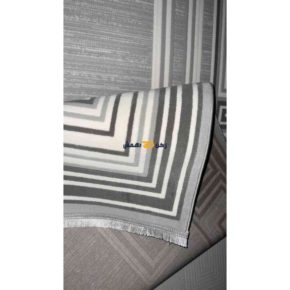 سجاد تركي الاطار برواز مودرن اوركيد رصاصي مقاس 100*200