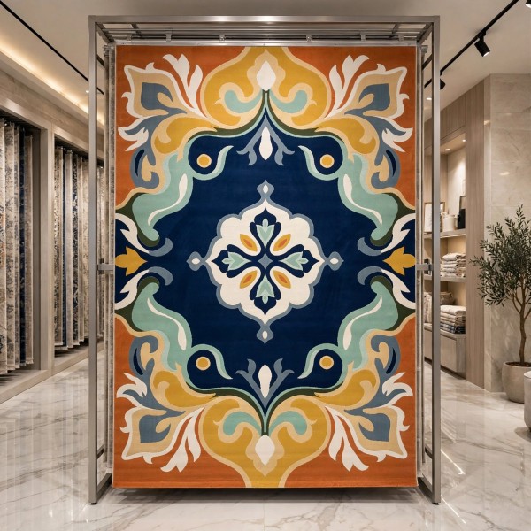 Turkish BRAG Carpet HU12A navy cream Size 250*350
