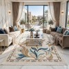 CASABLANCA Turkish Rug Korean 43632A CREAM BROWN - 400x500 cm Jumbo Carpet
