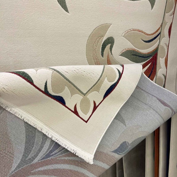 CASABLANCA Turkish Rug Korean 43632A CREAM red - 300x400 cm Large Majlis Carpet