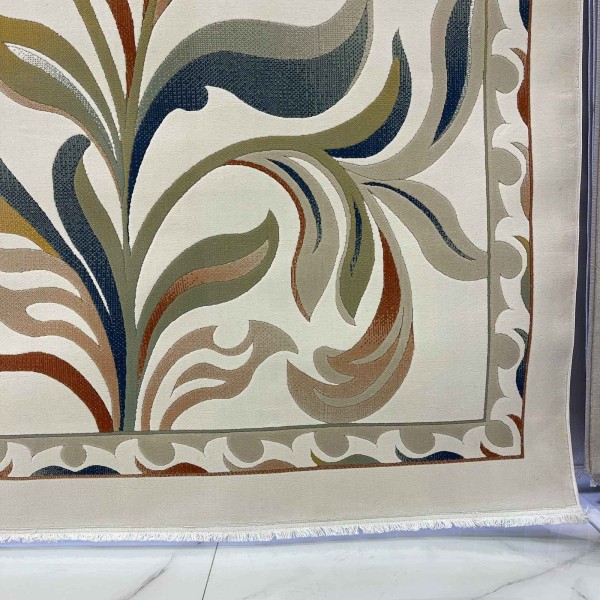 سجاد كازابلانكا تركي نقش كوري 43632A كريم مولتي - مقاس 50*80 سم دعاسة وطاية