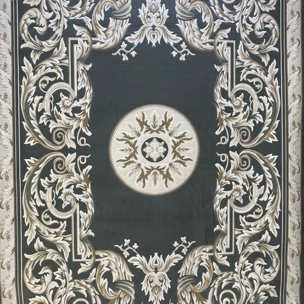 سجاد القصور تركي كراون نقش فرنسي تركي 41170A بترول مقاس 100*300