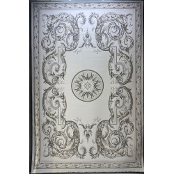 سجاد القصور تركي كراون نقش فرنسي تركي 41170A كريم بيج مقاس 400*500