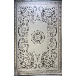 Turkish Crown Palace Carpets French Turkish Pattern 41170A cream black Size 80*150