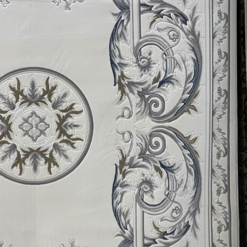 Turkish Crown Palace Carpets French Turkish Pattern 41170A cream blue Size 400*500