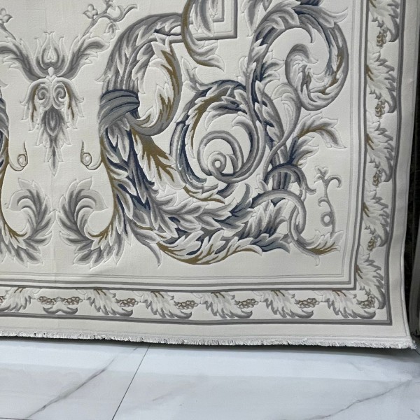 Turkish Crown Palace Carpets French Turkish Pattern 41170A cream blue Size 250*350