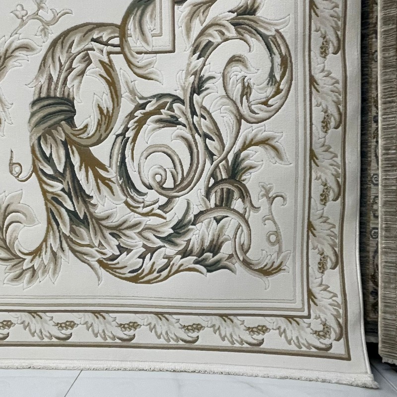 Turkish Crown Palace Carpets French41170A gray beige Size 200*300