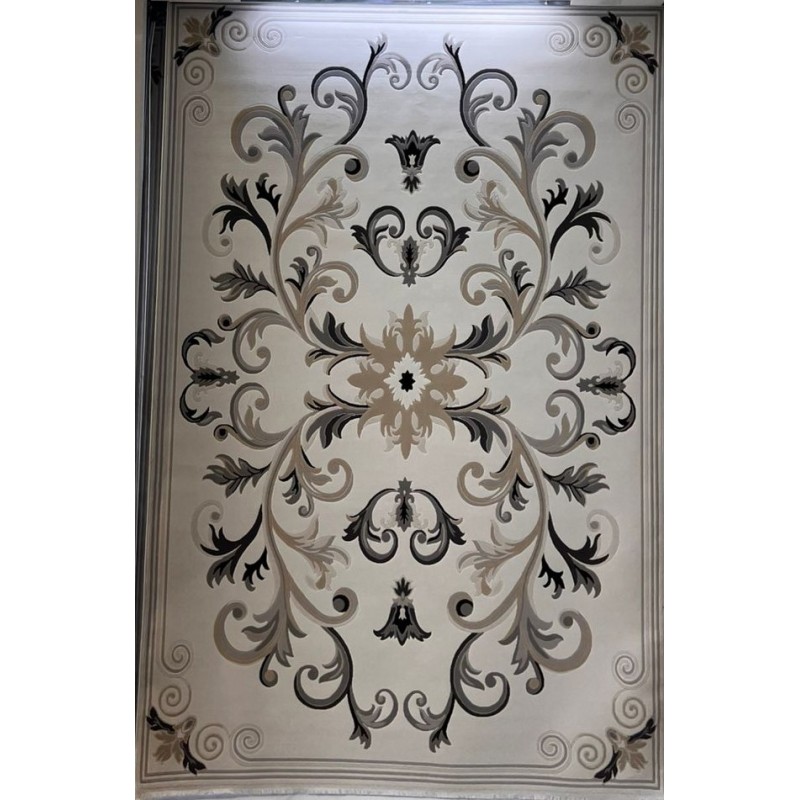 Turkish Eiffel 41180A Sky cream black Rug Size 150*220