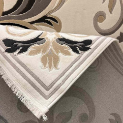 سجاد تركي ايفل 41180A كريم اسود مقاس 50*80