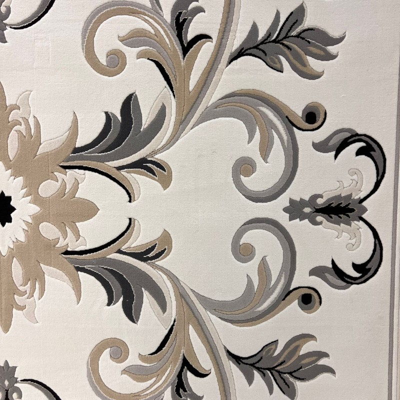 Turkish Eiffel 41180A Sky cream black Rug Size 150*220