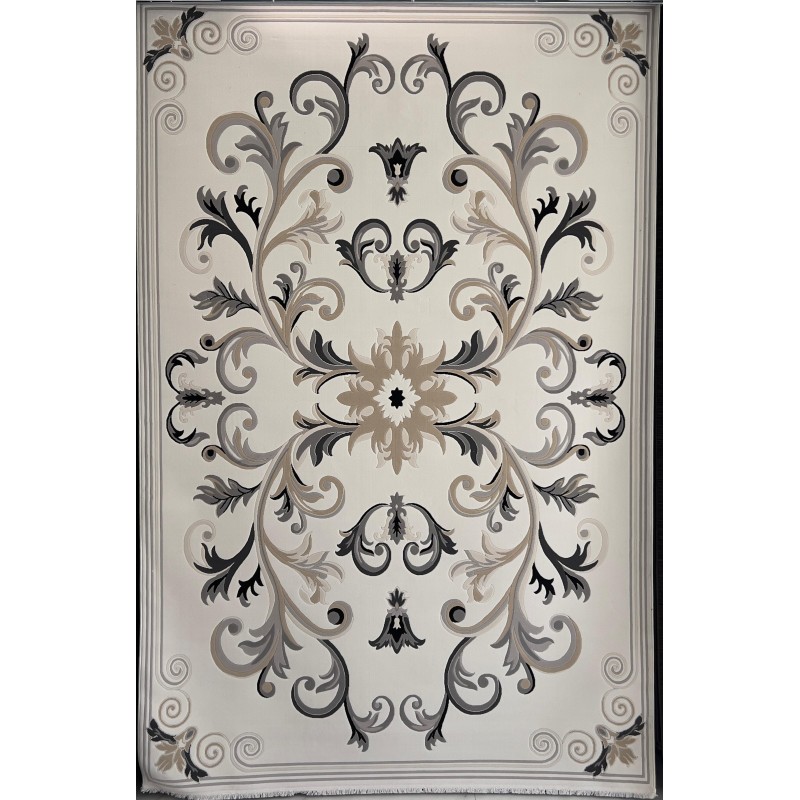 Turkish Eiffel 41180A Sky cream black Rug Size 150*220