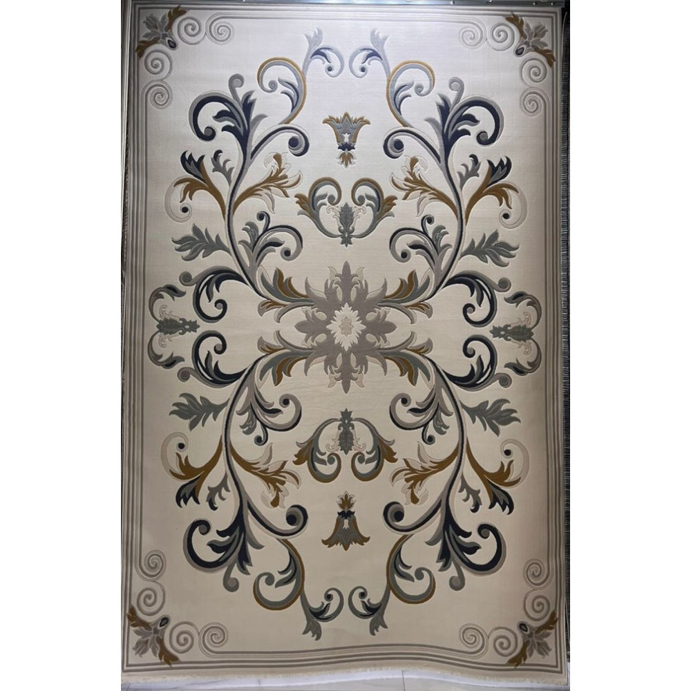 سجاد تركي ايفل 41180A كريم سماوي مقاس 400*600