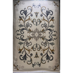 سجاد تركي ايفل 41180A كريم سماوي مقاس 400*600