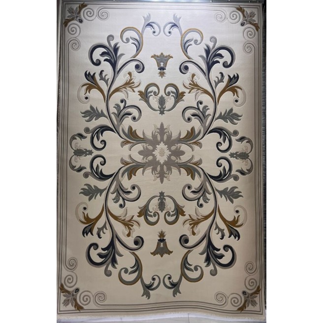 سجاد تركي ايفل 41180A كريم سماوي مقاس 250*350