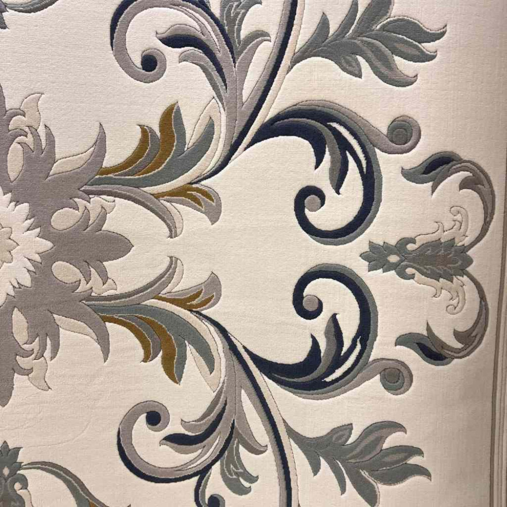 سجاد تركي ايفل 41180A كريم سماوي مقاس 400*600