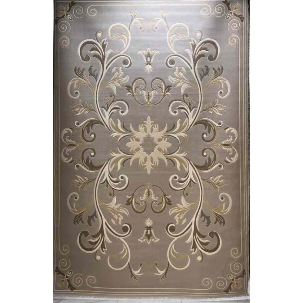 سجاد تركي ايفل 41180A رصاصي بيج فاتح مقاس 50*80