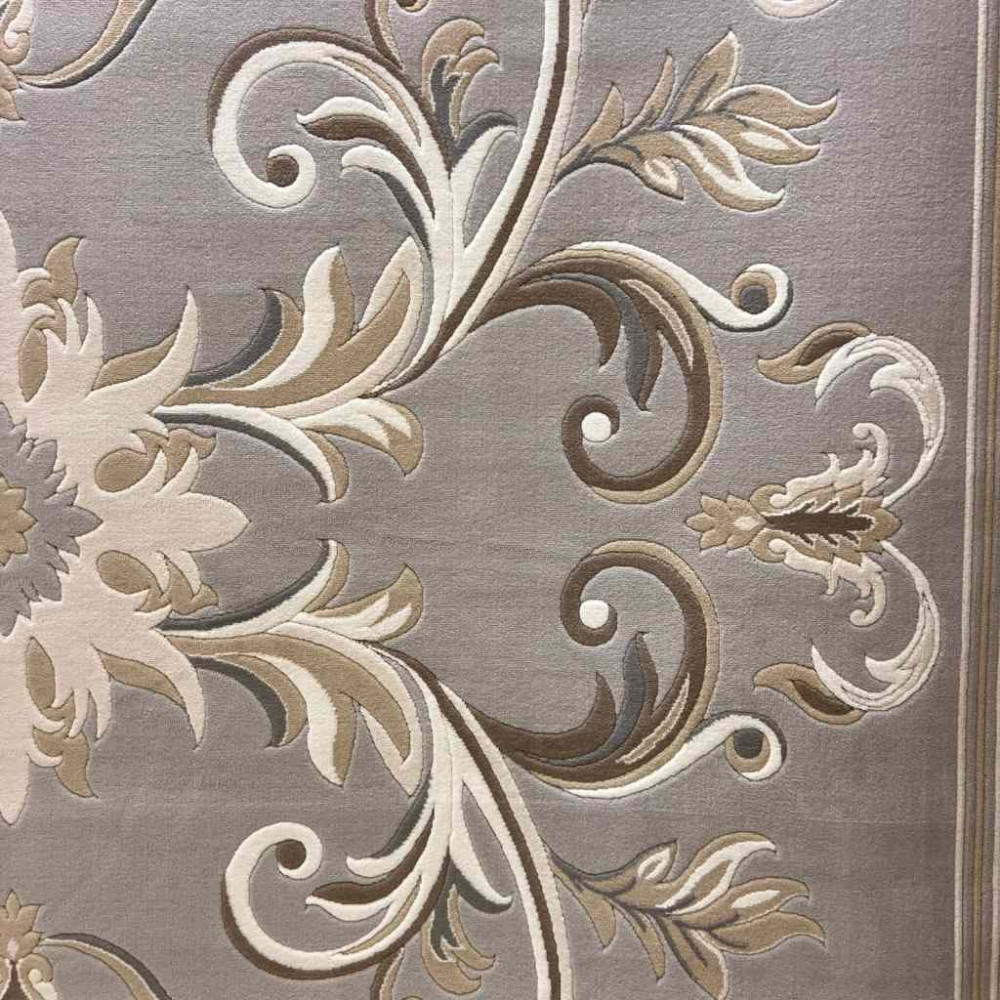 سجاد تركي ايفل 41180A رصاصي بيج فاتح مقاس 50*80