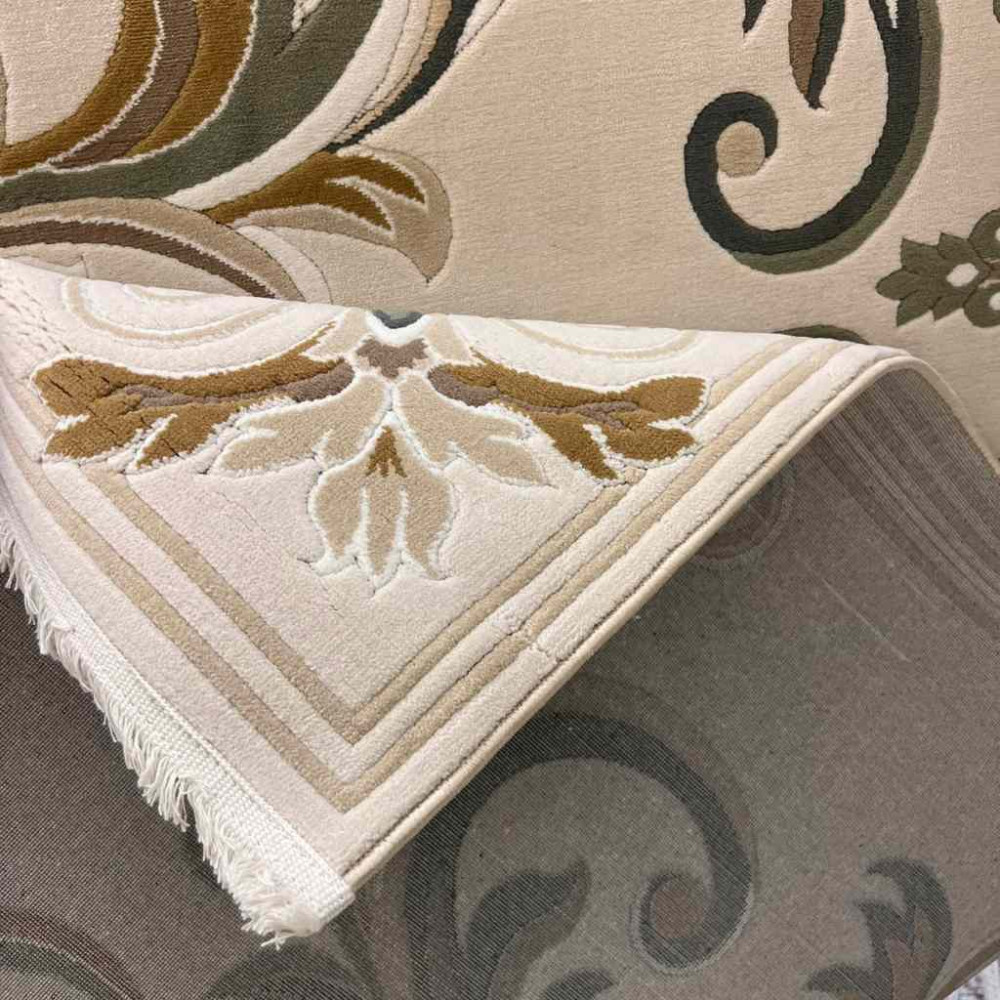 سجاد تركي ايفل 41180A اخضر بيج فاتح مقاس 400*600