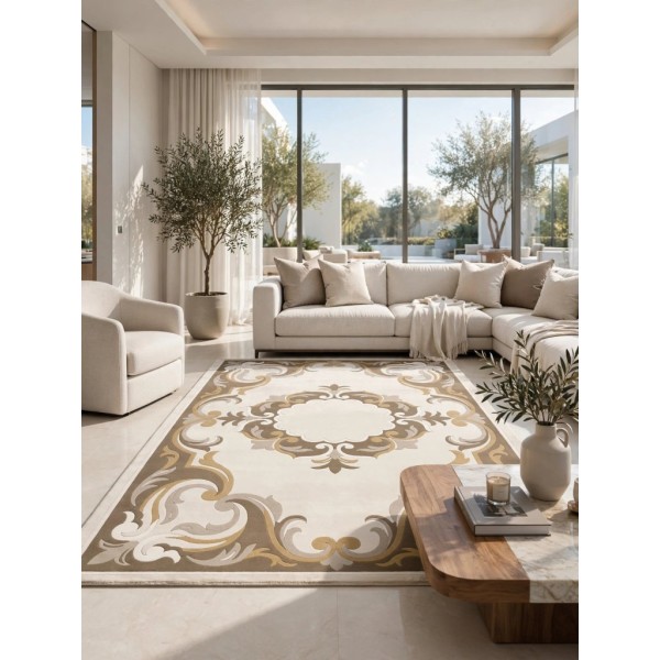 Turkish rugs Kuwaiti Hafar ELIZA P0163C beige size 100*200