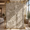 سجاد مودرن تركي فلاورد N0691A ذهبي مقاس 100*200