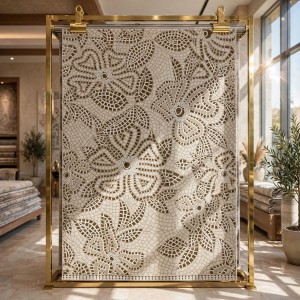 سجاد مودرن تركي فلاورد N0691A ذهبي مقاس 100*200