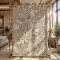 سجاد مودرن تركي فلاورد N0691A ذهبي مقاس 100*200