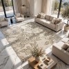 سجاد مودرن تركي فلاورد N0691A ذهبي مقاس 100*200