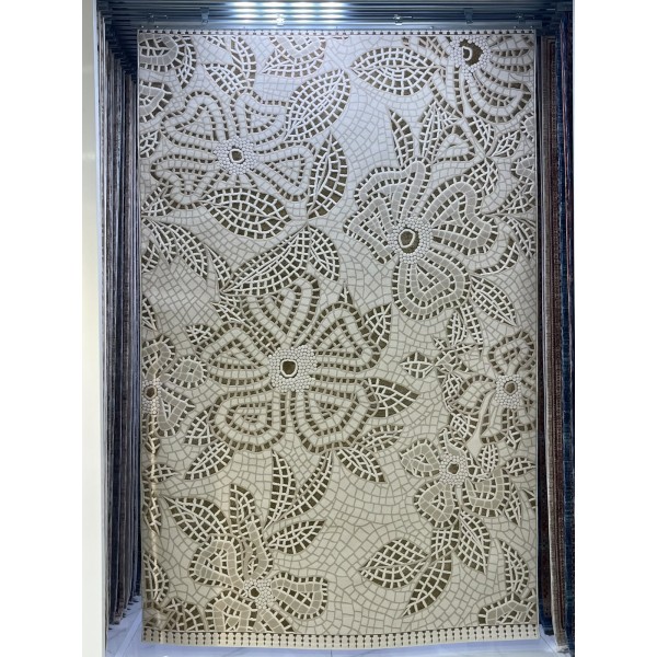 سجاد مودرن تركي فلاورد N0691A ذهبي مقاس 100*200